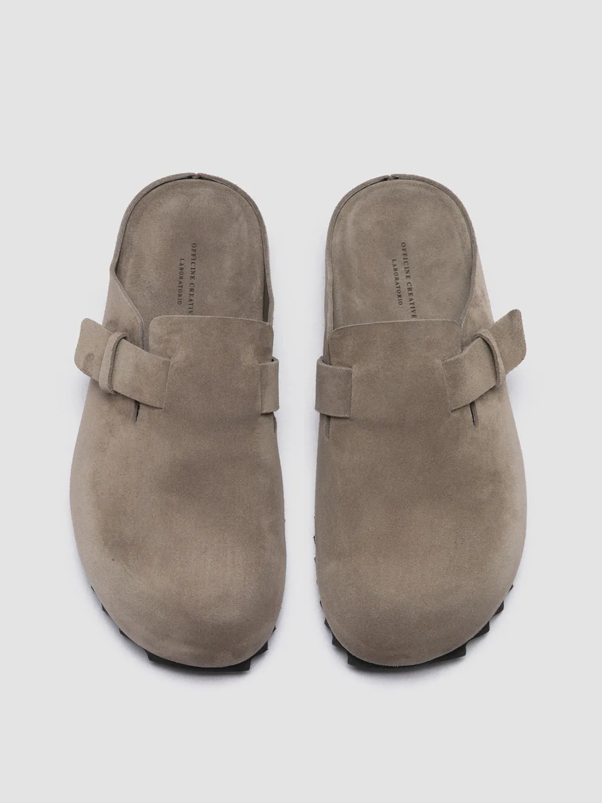 AGORÀ 004 - light grey Suede Sandals
