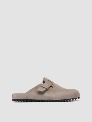 AGORÀ 004 - light grey Suede Sandals