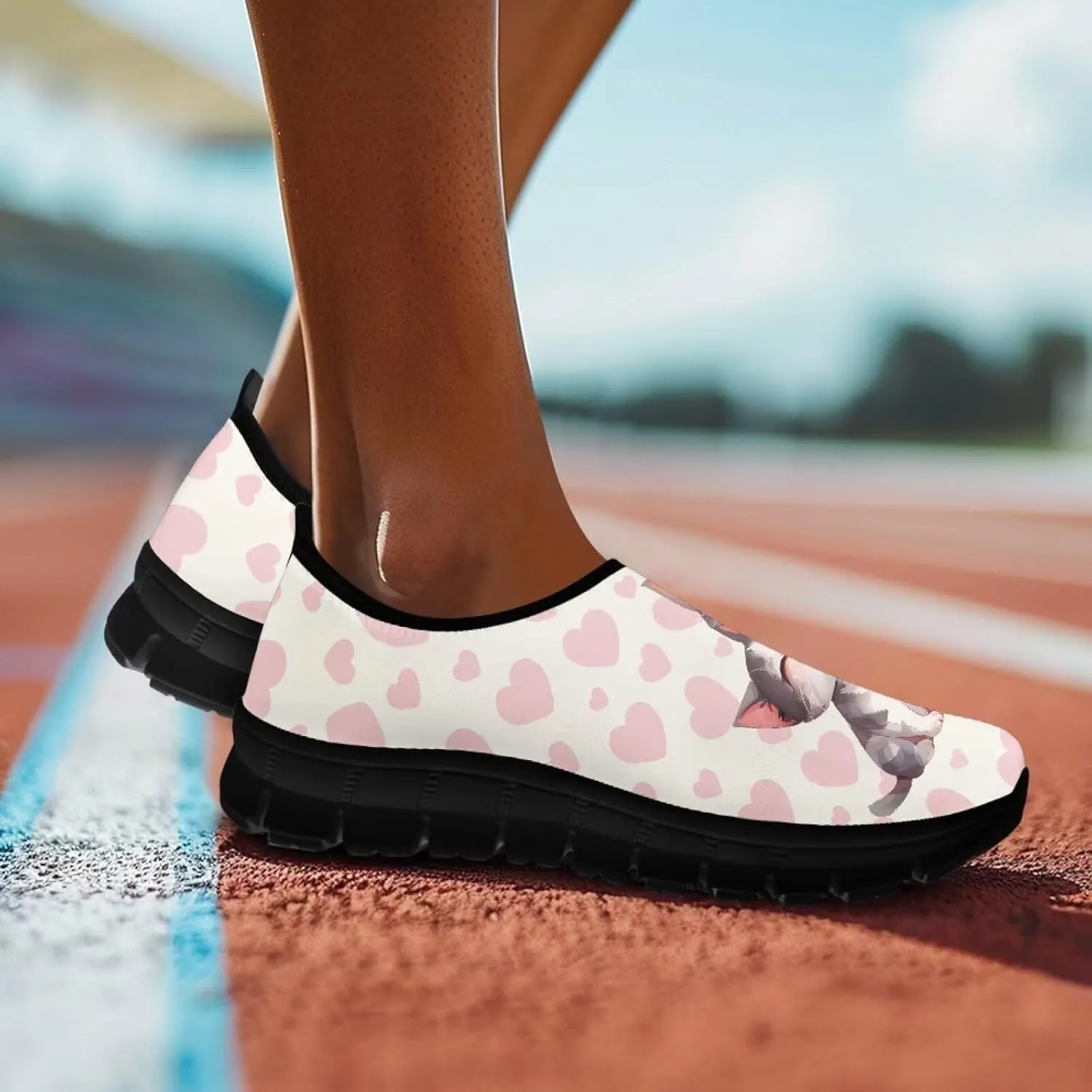 Animals Sneakers for Women Casual Low Top Cozy Slip On Sneakers Non-Slip Lightweight Athletic Walking Shoes for Teen Girls US 5.5-11.5