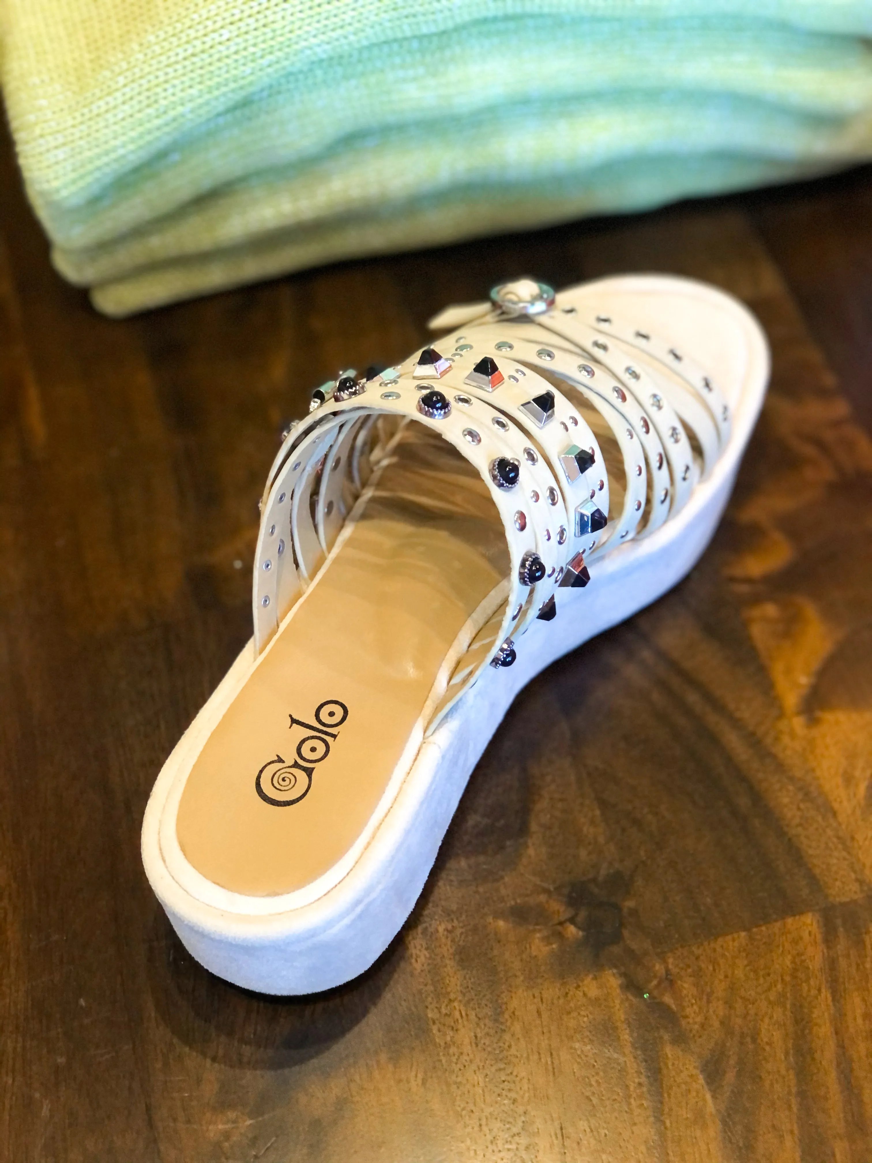 Babita Tapioca Studded Platform Sandals