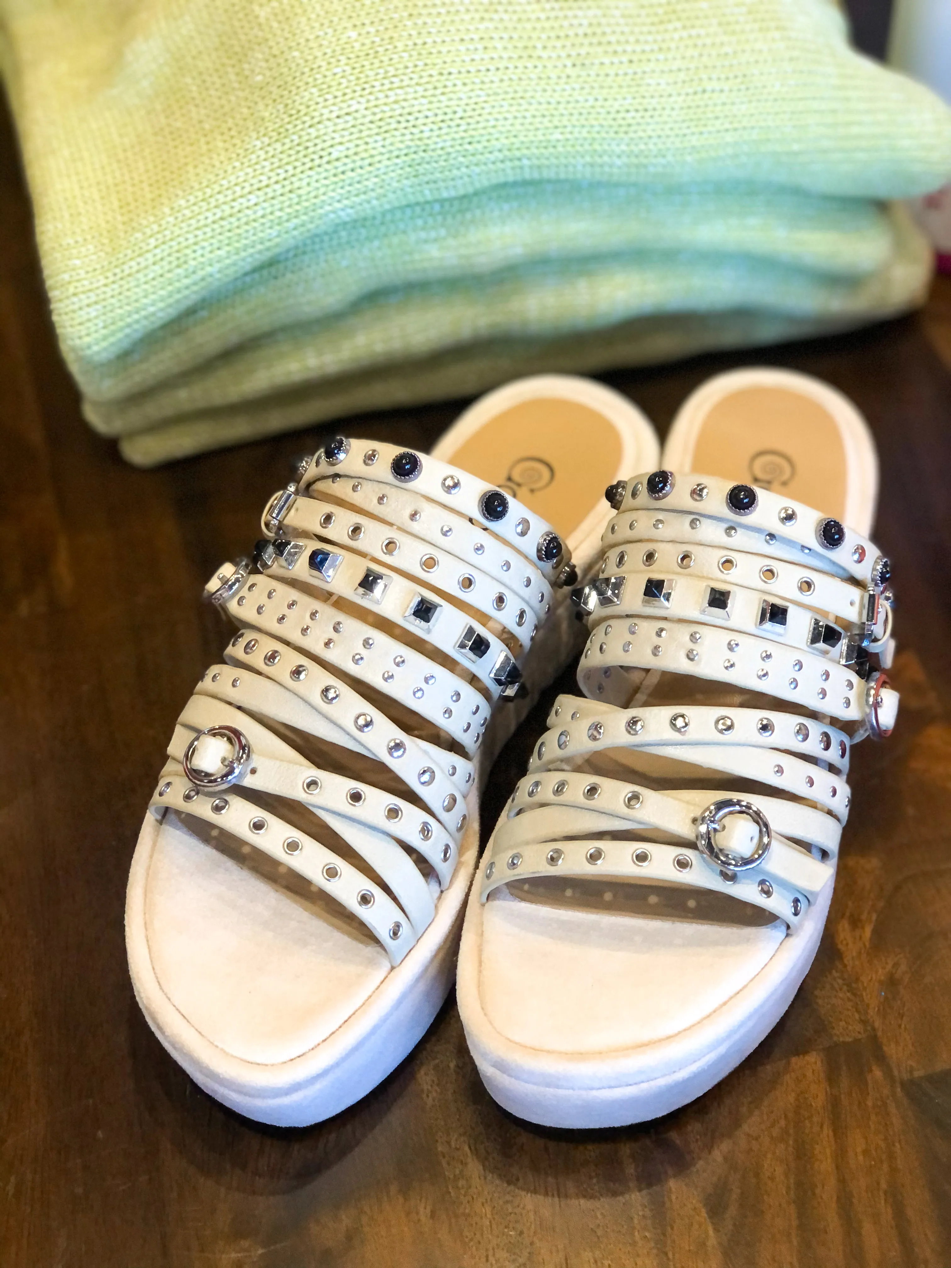 Babita Tapioca Studded Platform Sandals