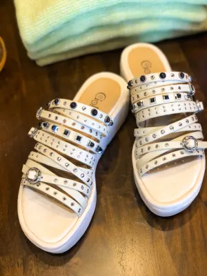 Babita Tapioca Studded Platform Sandals