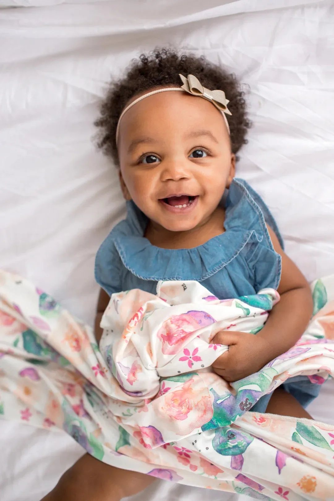 Copper Pearl Knit Swaddle Blanket | Bloom