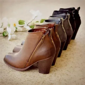 daily fashion mid heel boots