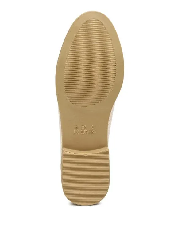 Debonair Croc Chain Flat Loafers