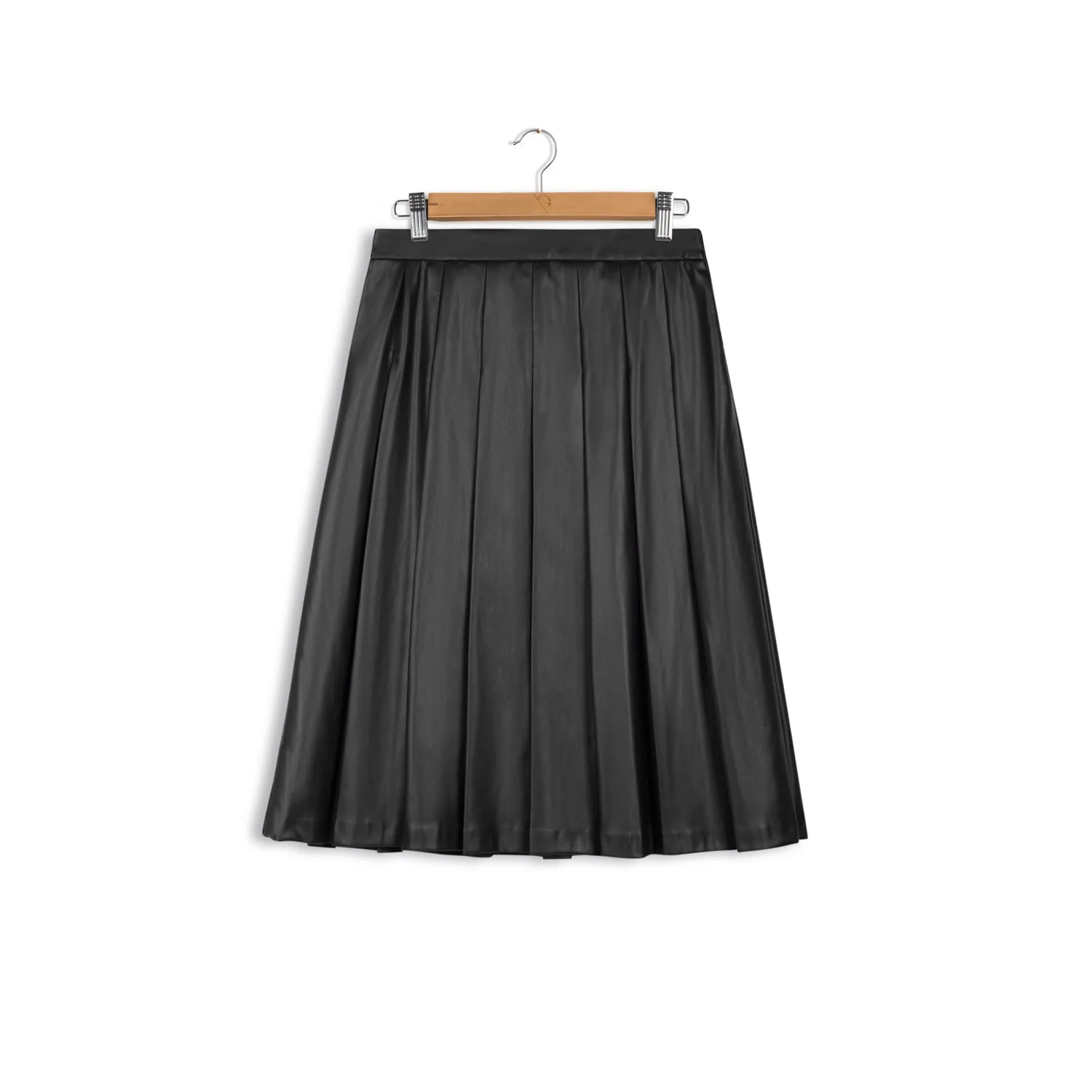 element blw knee inverted pleat faux skirt