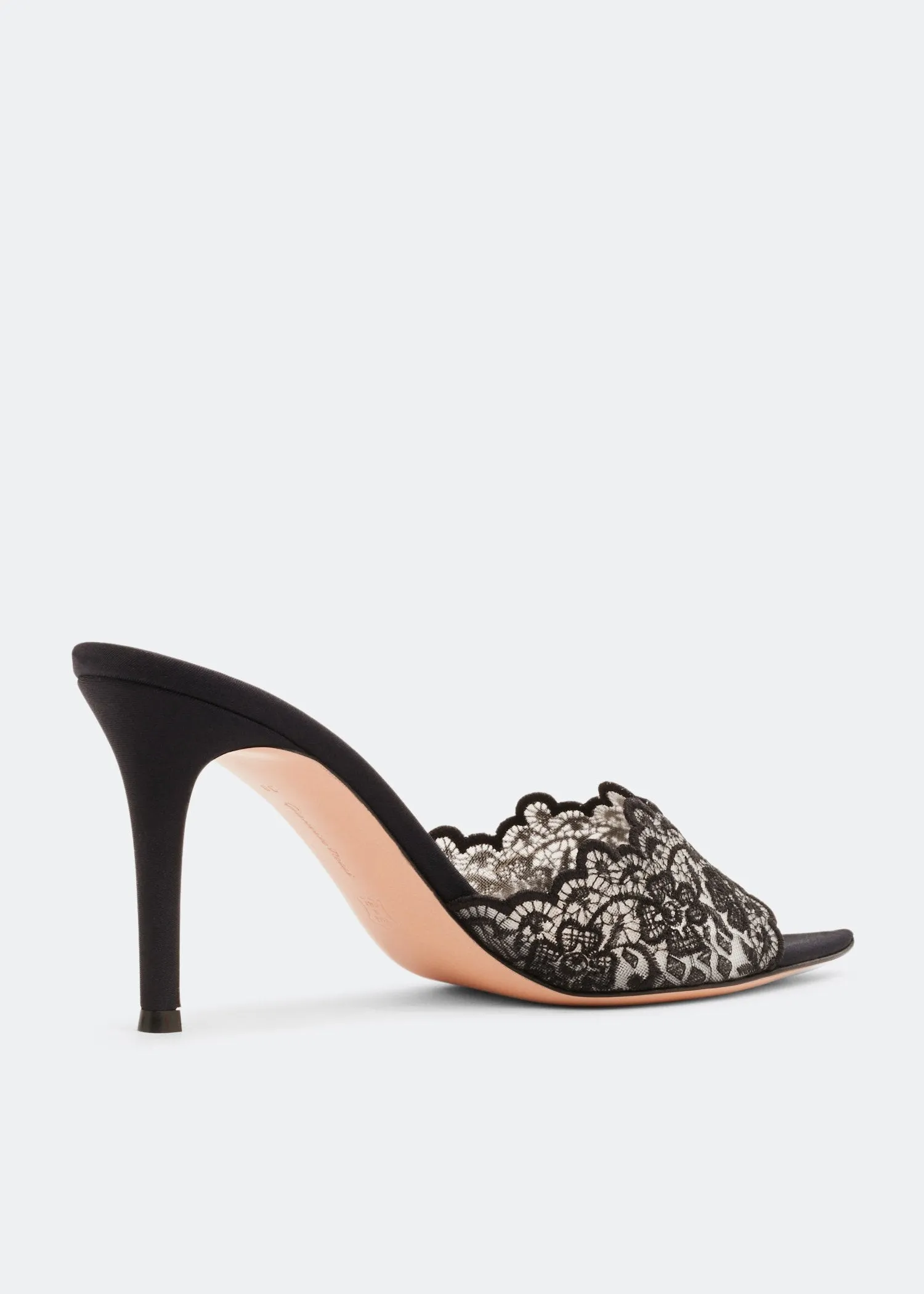 Eva Lace Sandals In Black