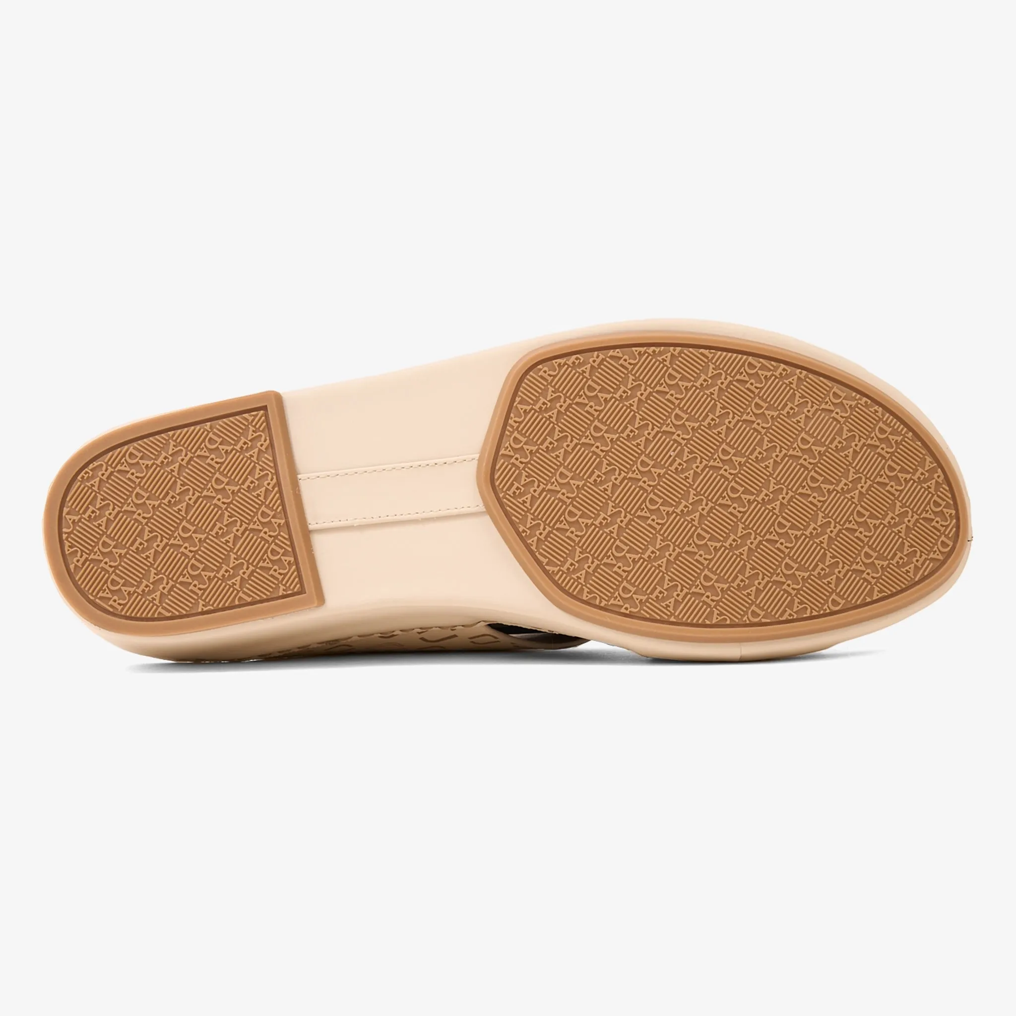 FARADA MODERN CLOUD EMBOSSED LEATHER SANDALS LIGHT BEIGE