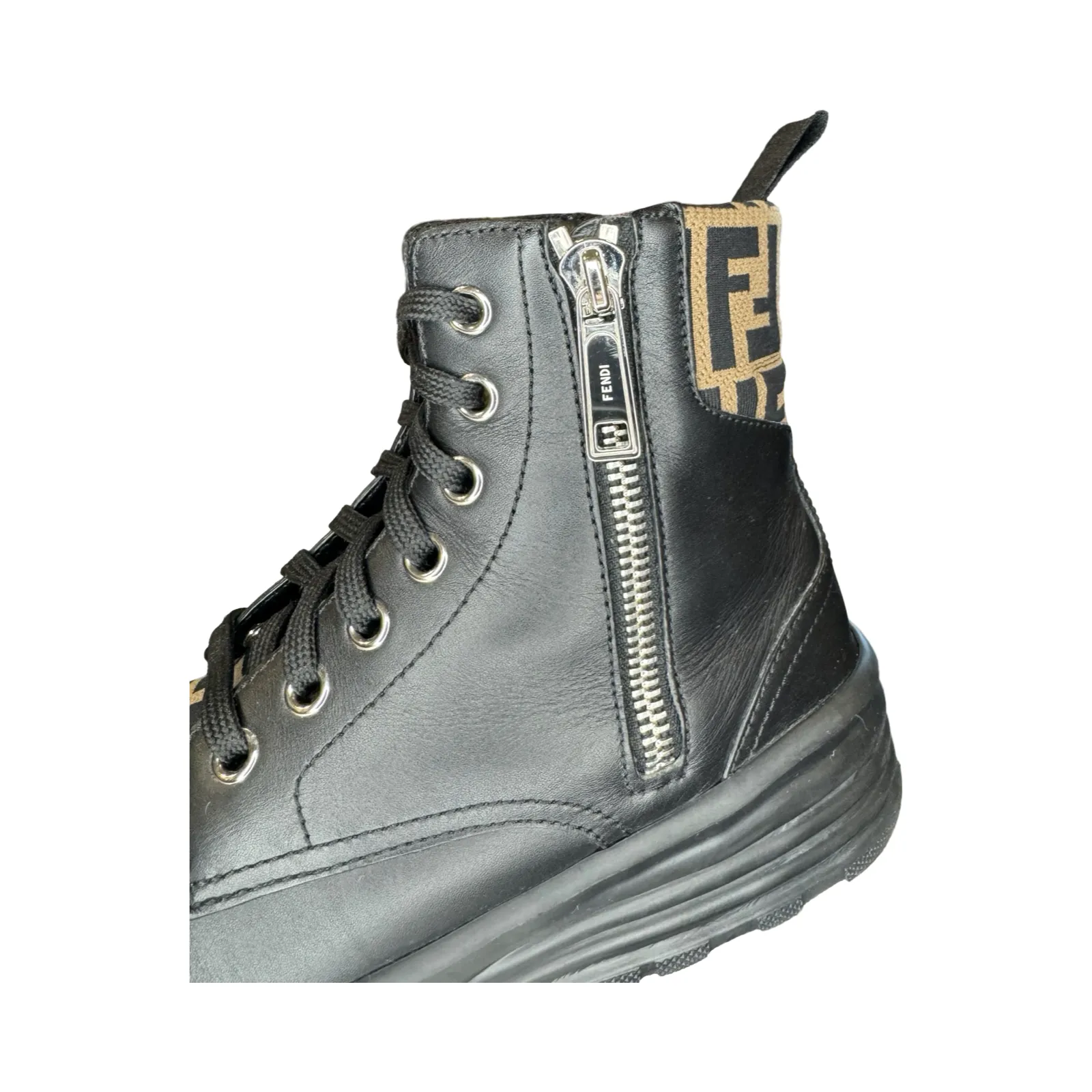 FENDI “FF” MOTO HIGH-TOP BOOT
