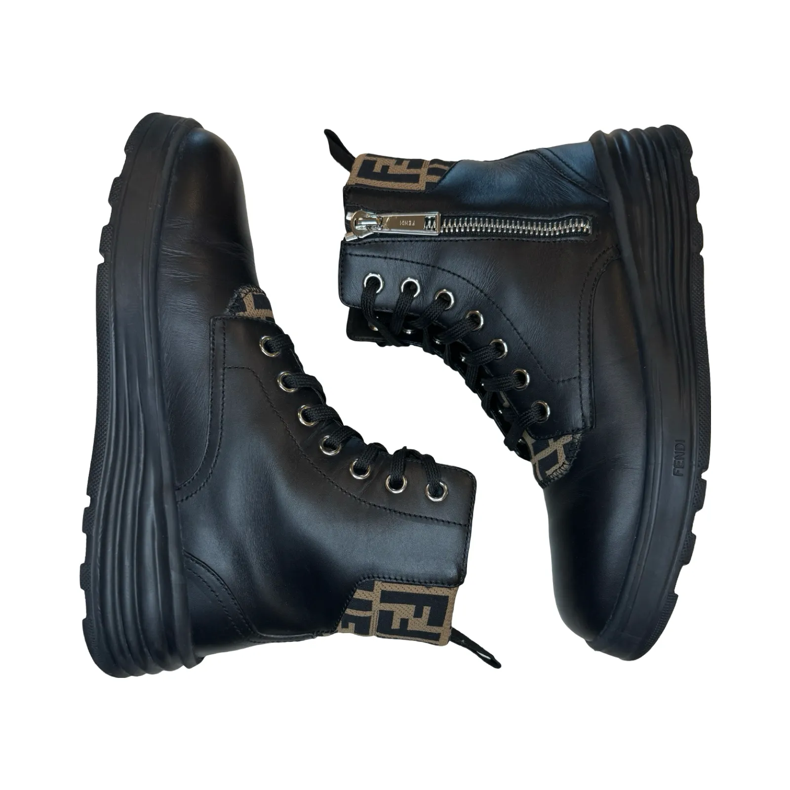 FENDI “FF” MOTO HIGH-TOP BOOT