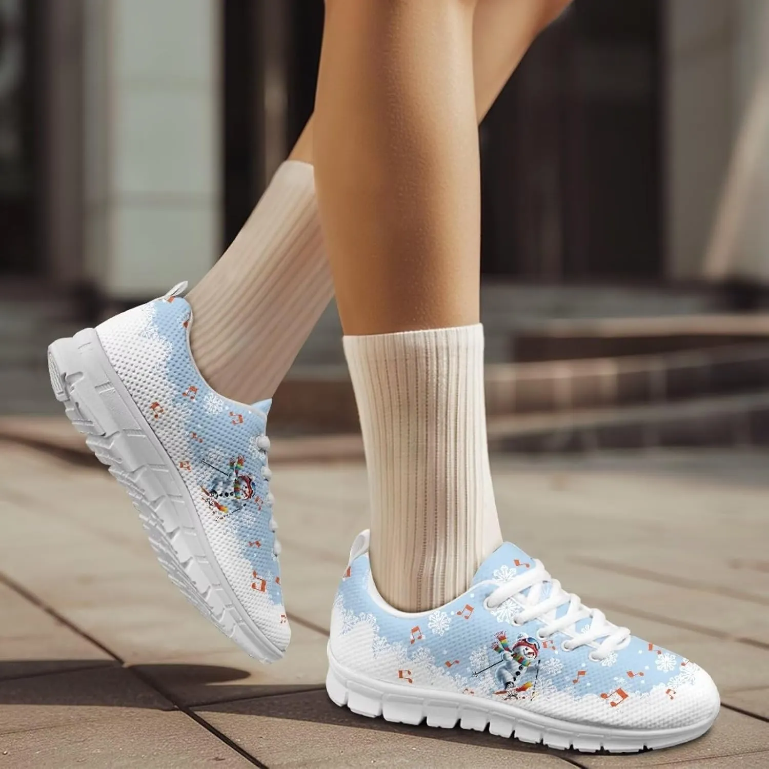 GIFTPUZZ Womens Athletic Walking Sneakers Running Shoes Sports Trainers Low Top Anti-Slip Lace Up Size 5-12