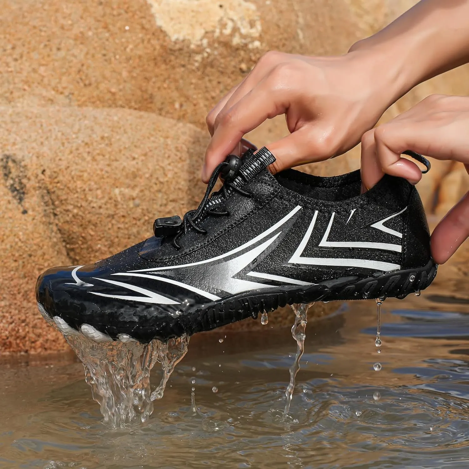 Grounding Shoes for Women Breathable Grounded Footwear Non-Slip Fashion Hiking Shoe Lightweight Hike Barefoot Shoes Athletic Hiking Water Sneakers Beach Outdoor Water Sports Shoe