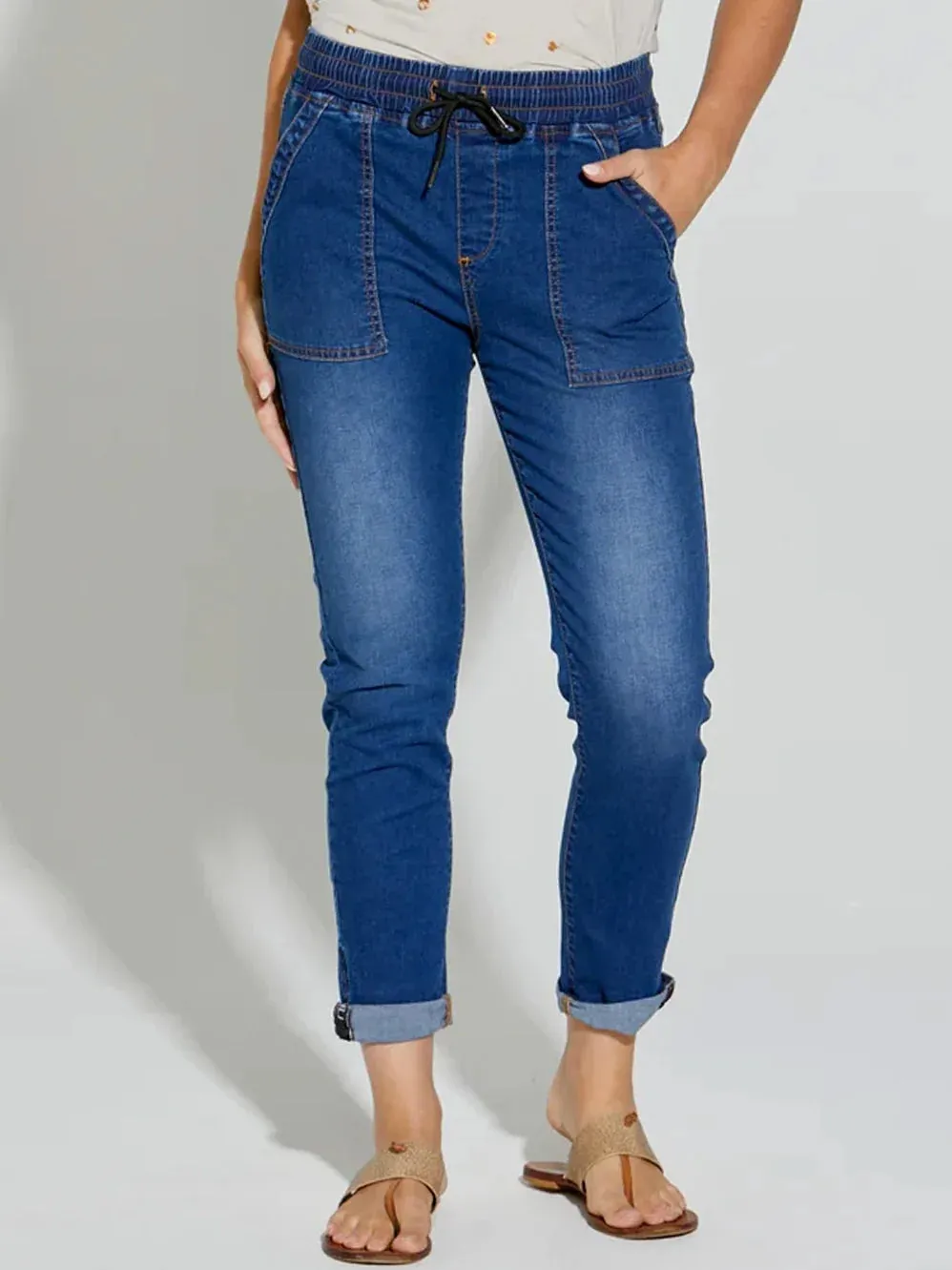 Hope Roll Cuff Jogger | Indigo