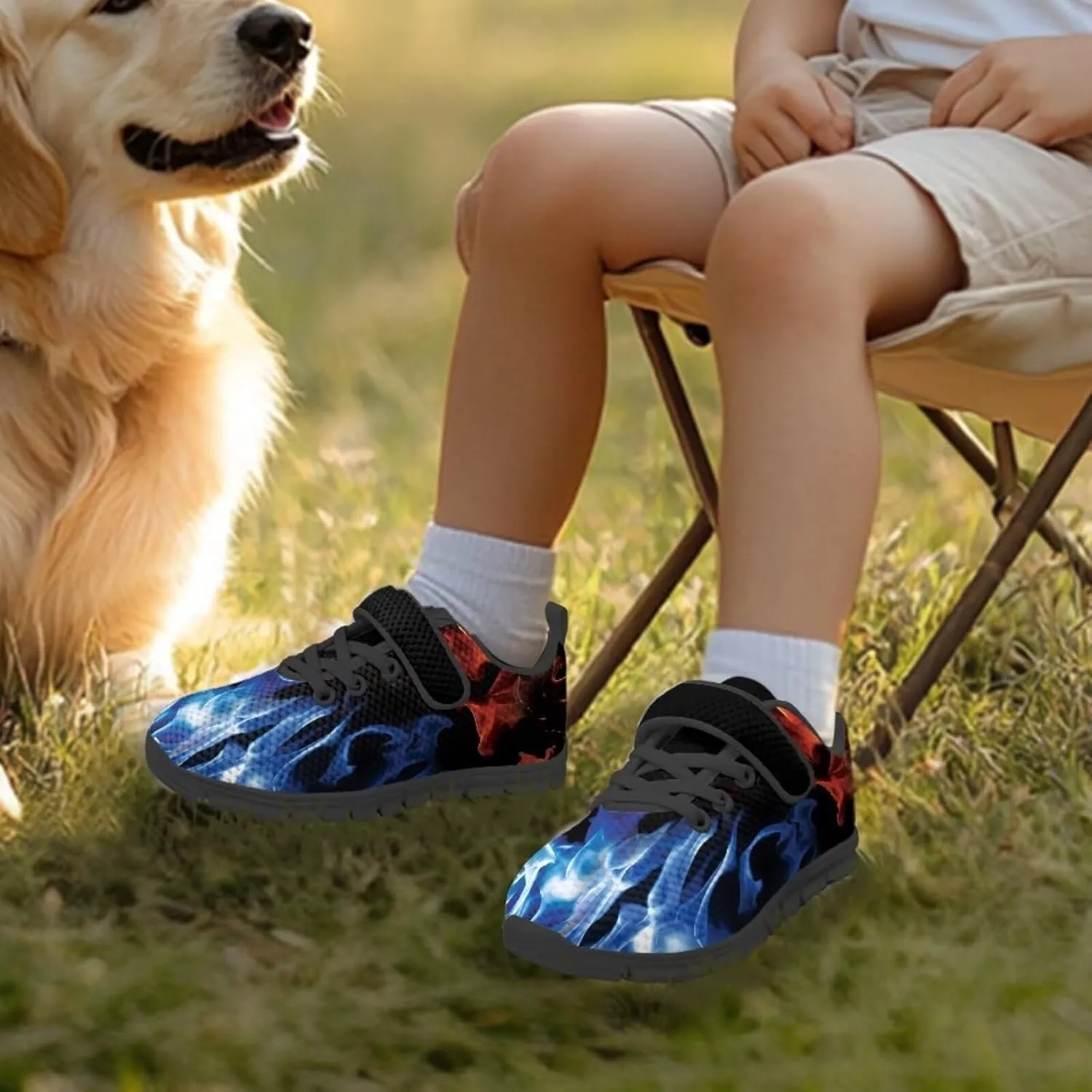 Kids Shoes for Boys Breathable Lightweight Slip on Low Top Sneakers Breathable Mesh Athletic Casual Shoes