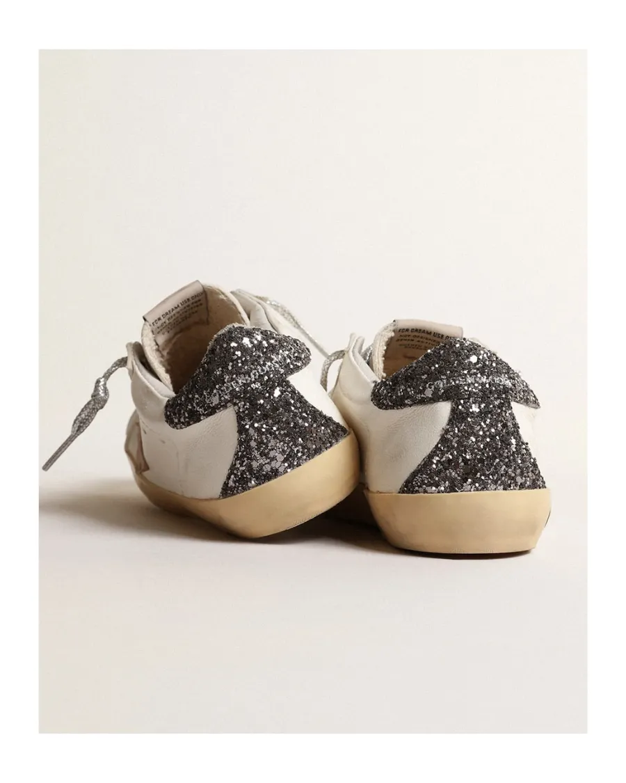 Kids Super Star Glitter Heel Sneakers