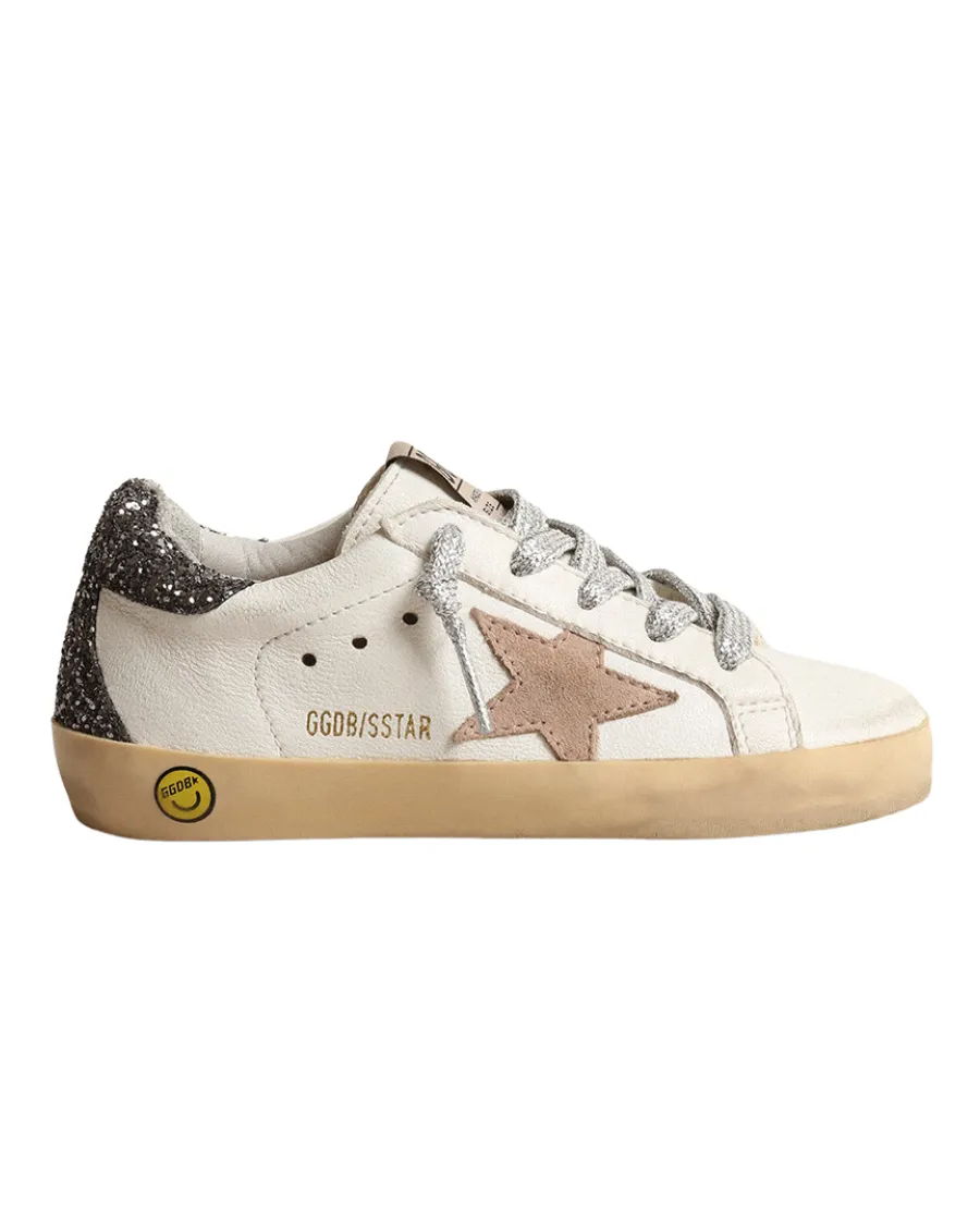 Kids Super Star Glitter Heel Sneakers