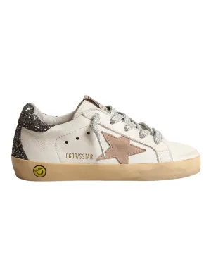 Kids Super Star Glitter Heel Sneakers