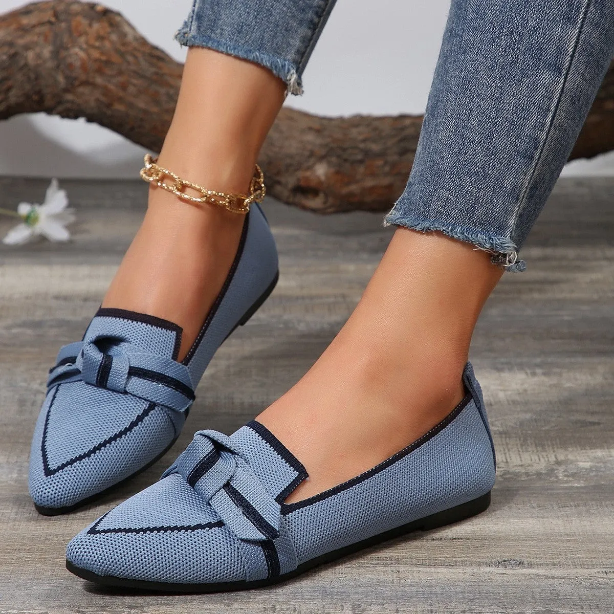 Knotted Bow Loafers