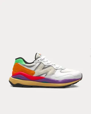 M5740LA White & Purple Low Top Sneakers
