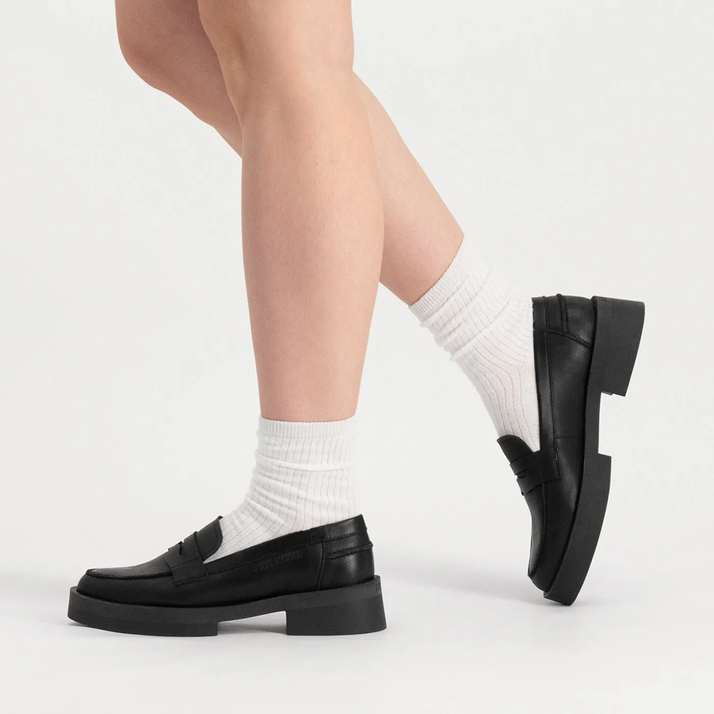 Marina Flat Shoe BLACK LEATHER