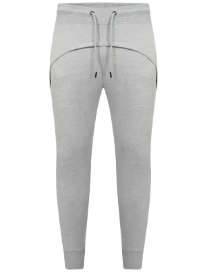 Mens Patrick Curved Panel Cuffed Joggers in Light Grey