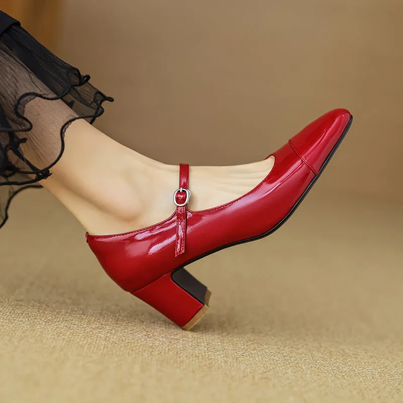 Mid Heel Mary Jane Heels