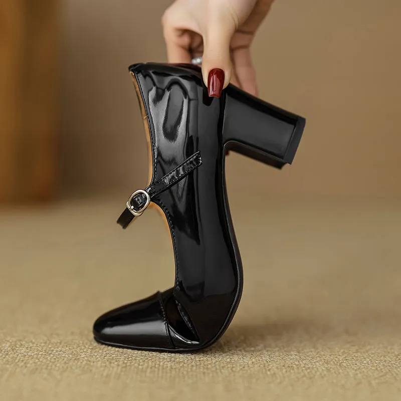 Mid Heel Mary Jane Heels