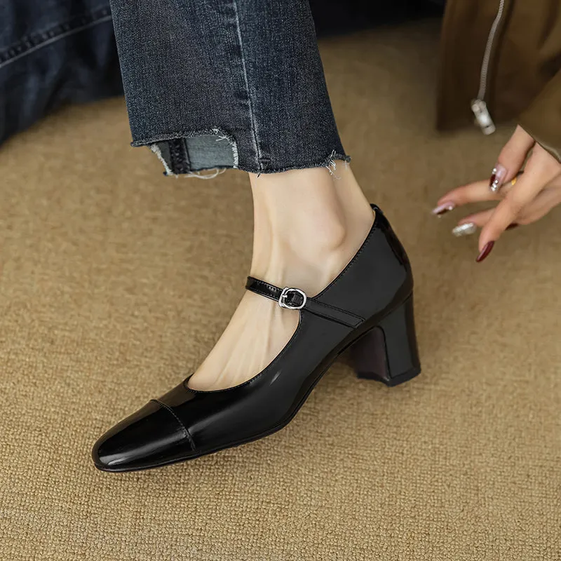 Mid Heel Mary Jane Heels