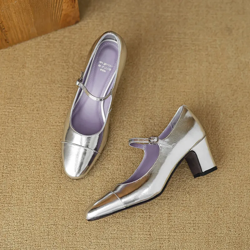 Mid Heel Mary Jane Heels