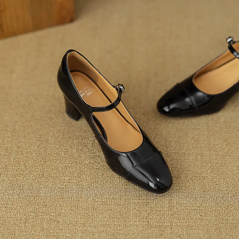 Mid Heel Mary Jane Heels