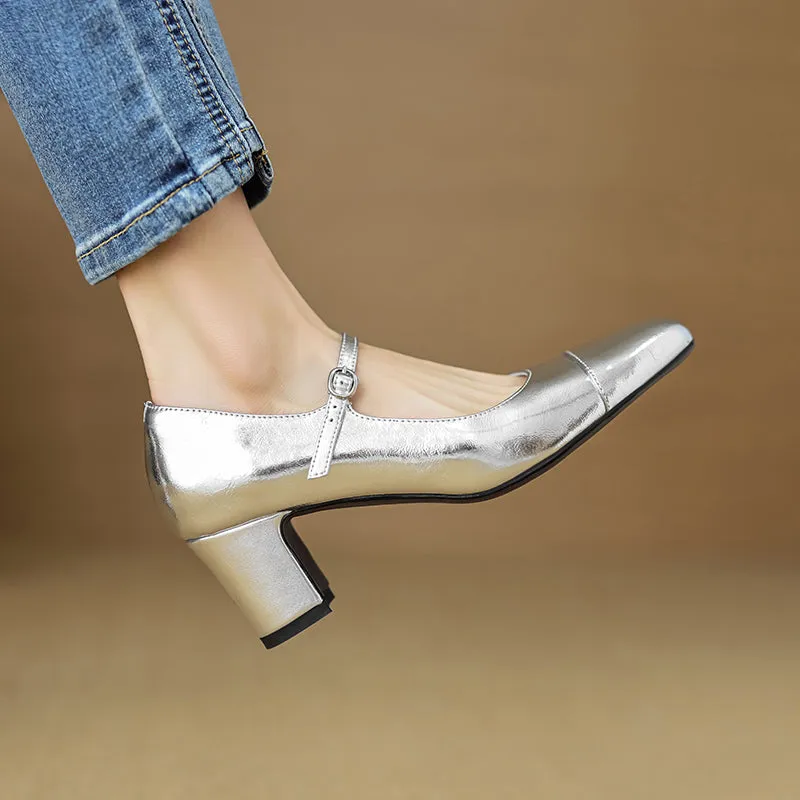 Mid Heel Mary Jane Heels