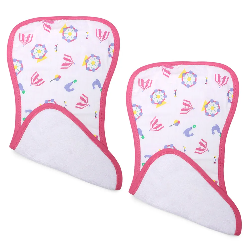 My Milestones Luxe all-purpose Washcloths 2pc Set - Carnival Pink