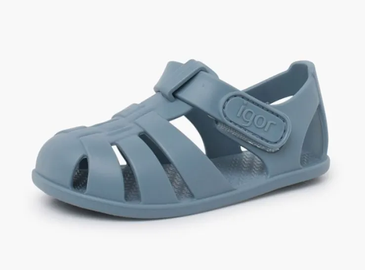Nemo thin sole sandals with adhesive closure - Blue