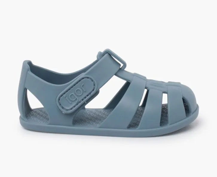 Nemo thin sole sandals with adhesive closure - Blue