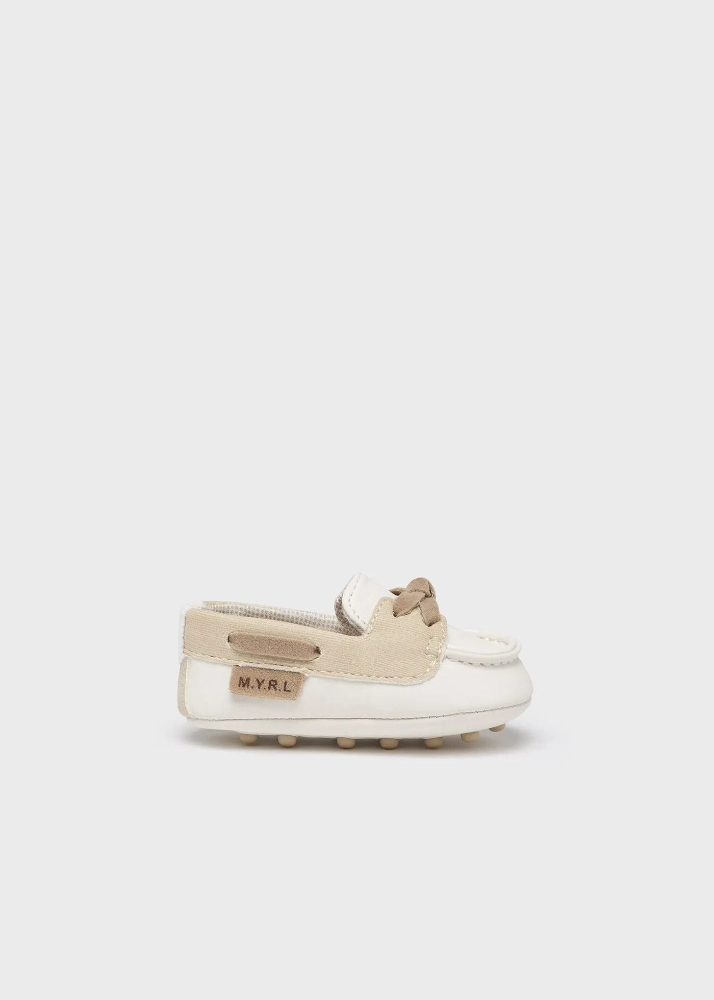 Newborn Boy Ivory Pre-Walker Moccasins