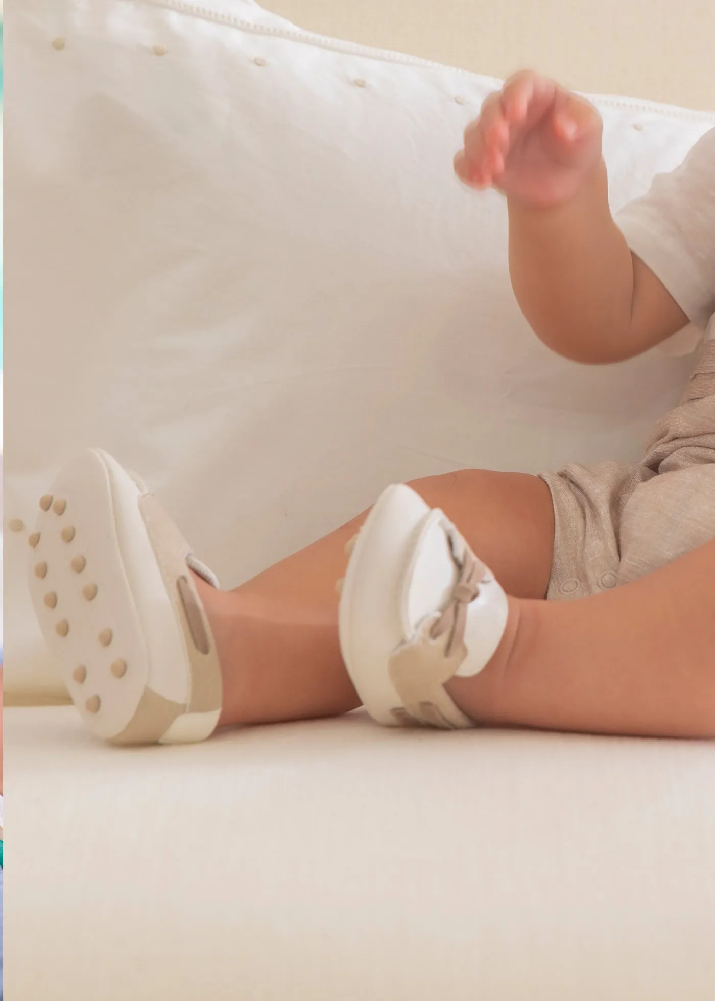 Newborn Boy Ivory Pre-Walker Moccasins