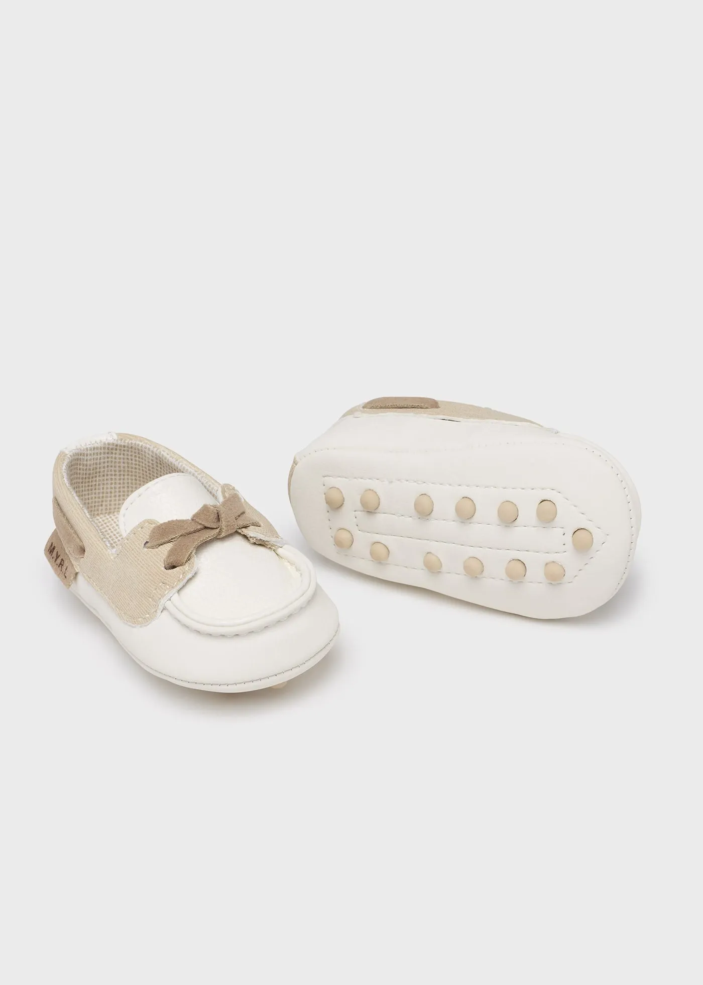 Newborn Boy Ivory Pre-Walker Moccasins