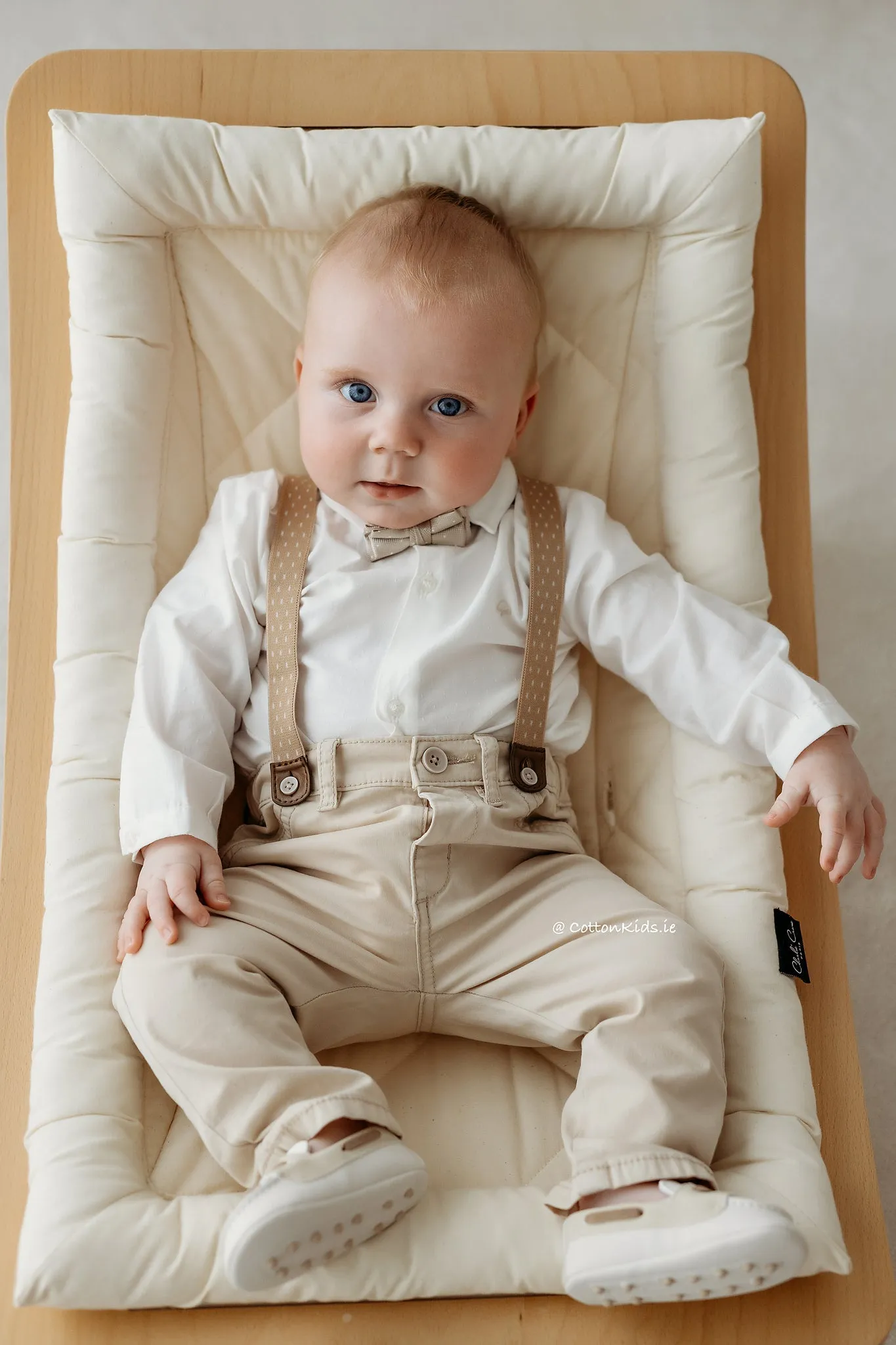 Newborn Boy Ivory Pre-Walker Moccasins