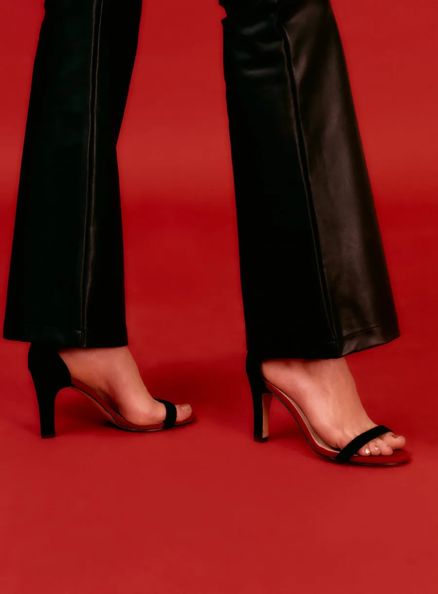 Out Out Sandal - Black Suede