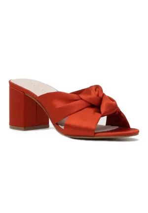 Rust Block Heel Sandal