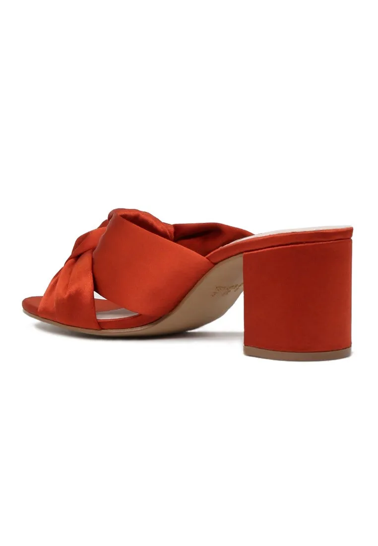 Rust Block Heel Sandal