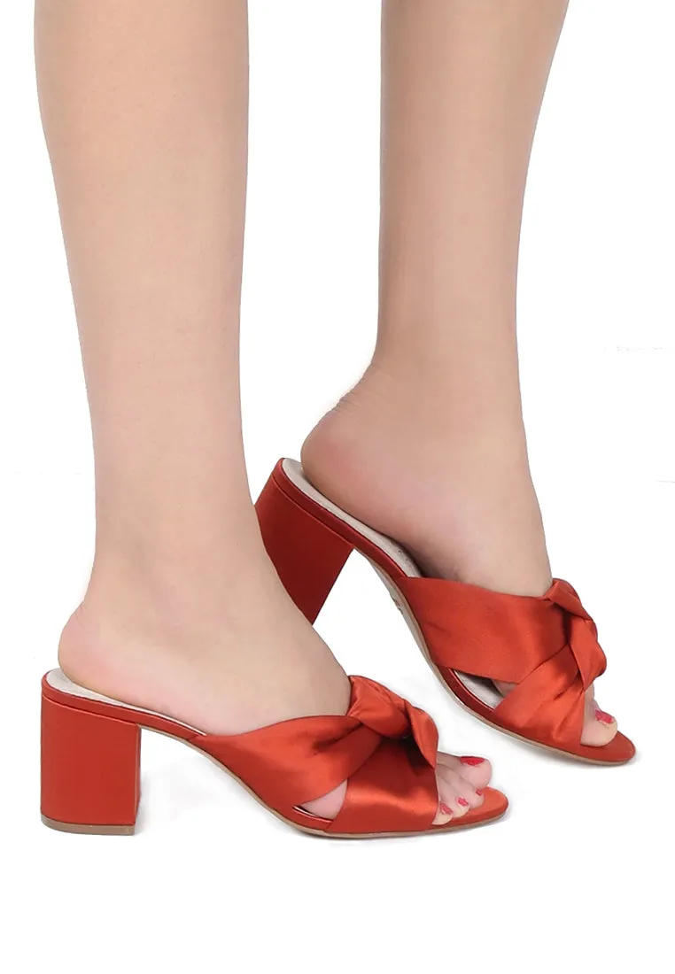 Rust Block Heel Sandal