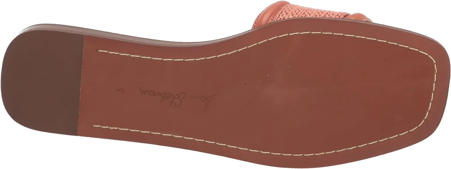 Sam Edelman Irina Terracotta Pink/Stucco Pink Open Toe Slip On Flat Sandals