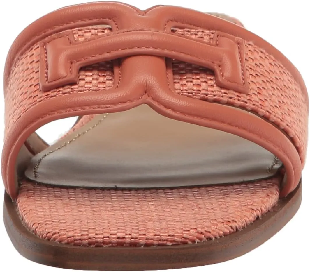 Sam Edelman Irina Terracotta Pink/Stucco Pink Open Toe Slip On Flat Sandals