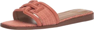 Sam Edelman Irina Terracotta Pink/Stucco Pink Open Toe Slip On Flat Sandals