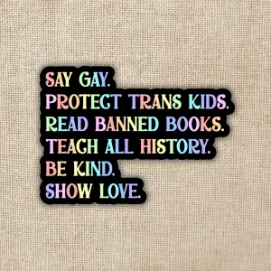 Say Gay Values Sticker