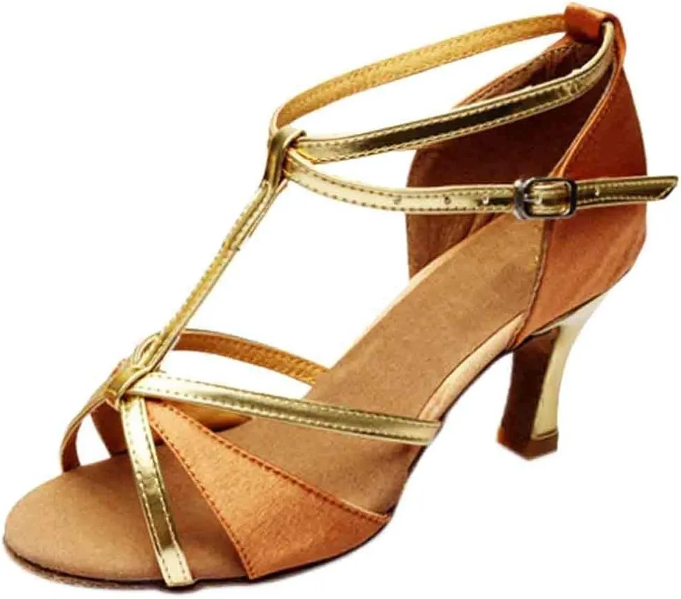 Shoes Dance Shoes Shoes Dance Latin Party Satin Girl Tango Med Heels Women's Casual Shoes Shoes Sandals Women