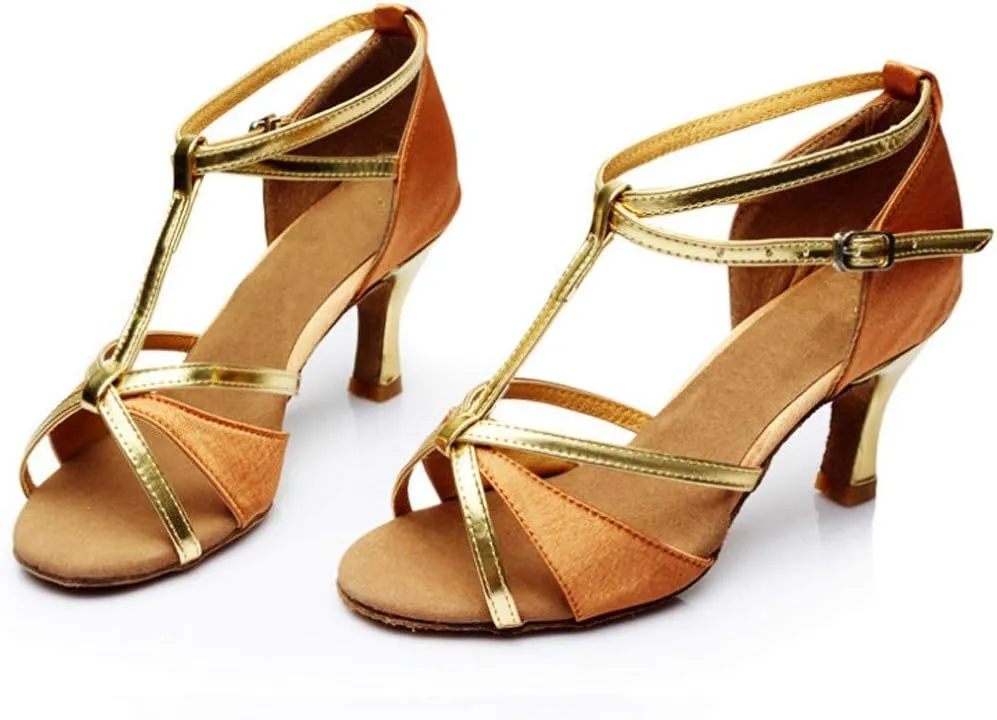 Shoes Dance Shoes Shoes Dance Latin Party Satin Girl Tango Med Heels Women's Casual Shoes Shoes Sandals Women