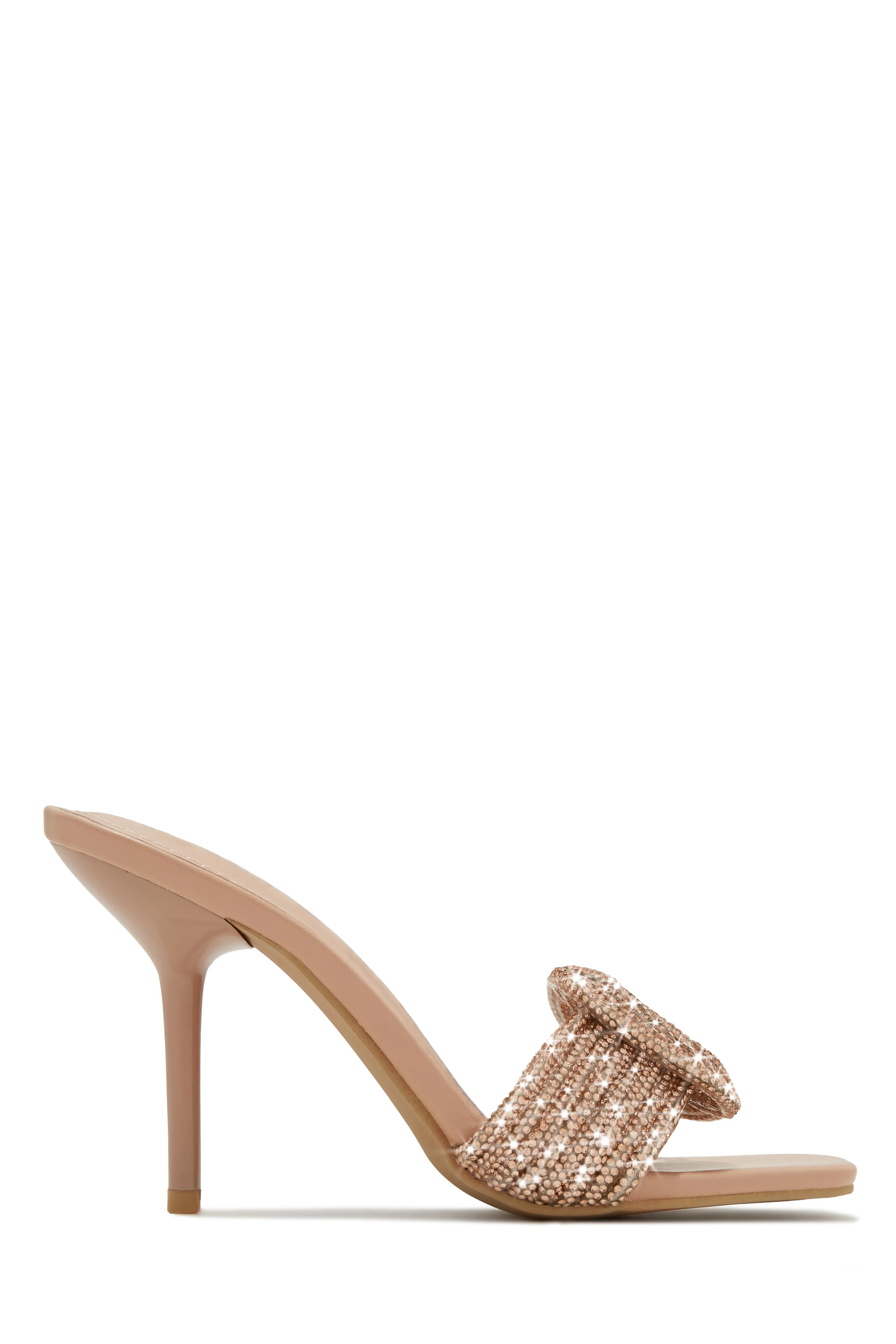 Song Of Love Embellished Mule Heels - Black
