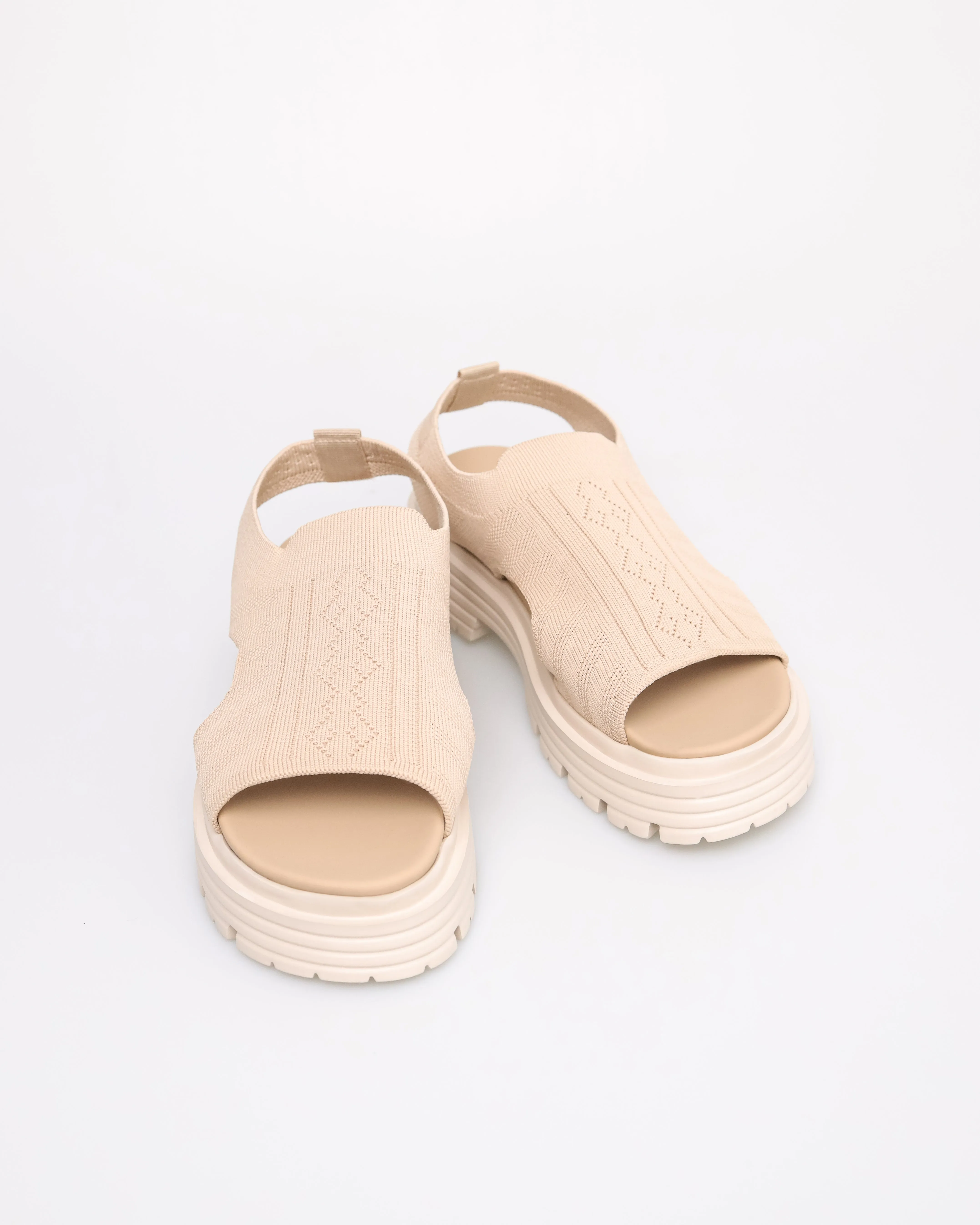 Tomaz YX164 Ladies Knit Sandals (Beige)
